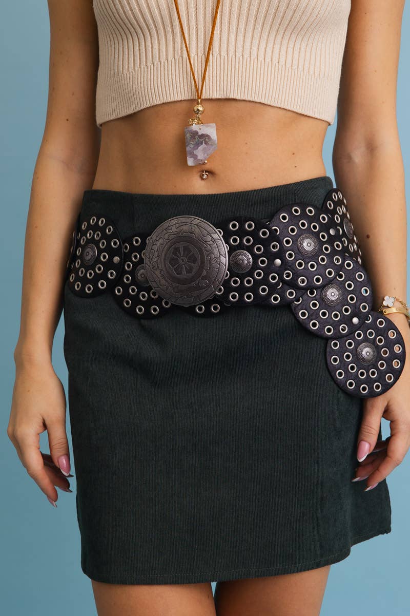 Western Boho Belt in Brown