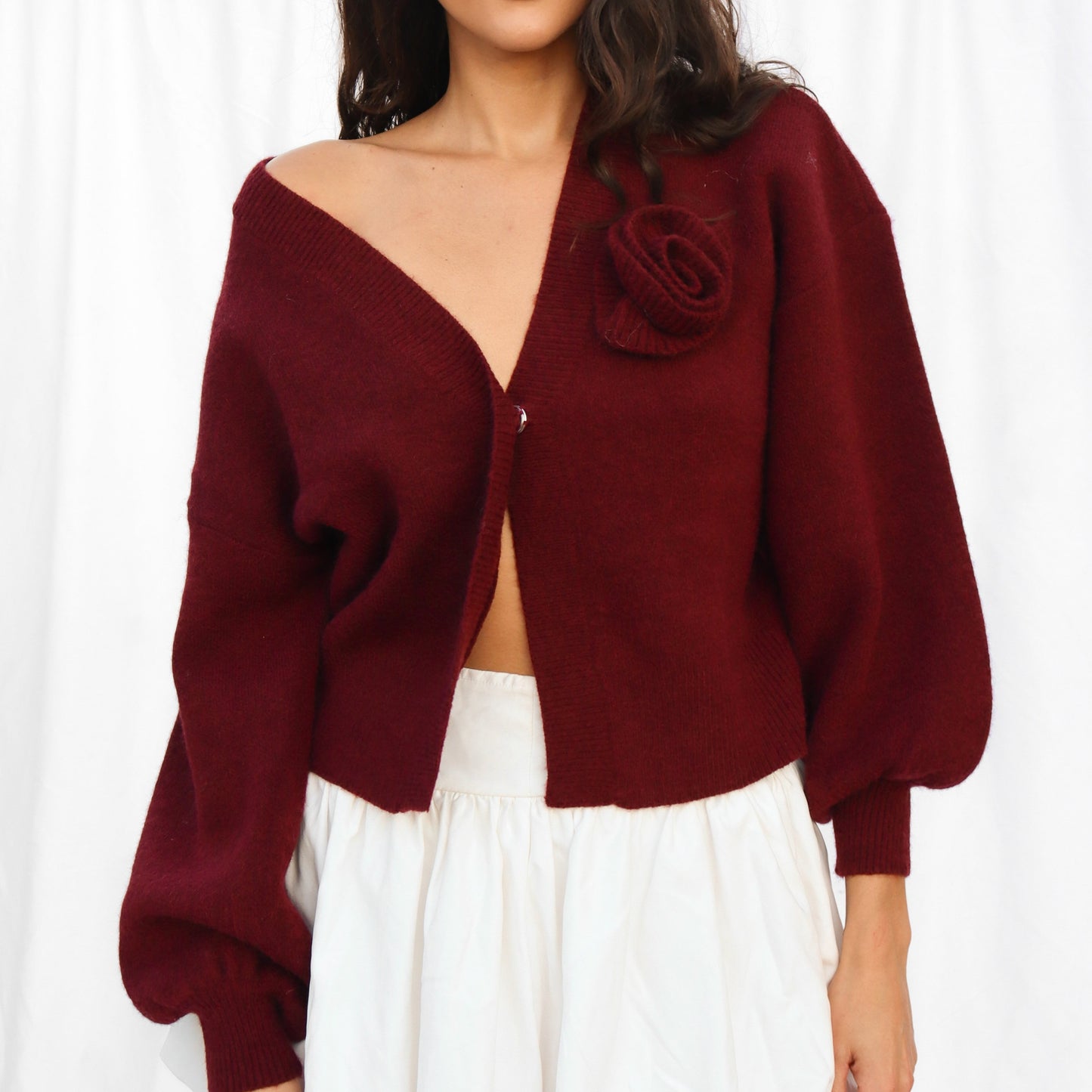 Wine Tasting Rose Cardigan