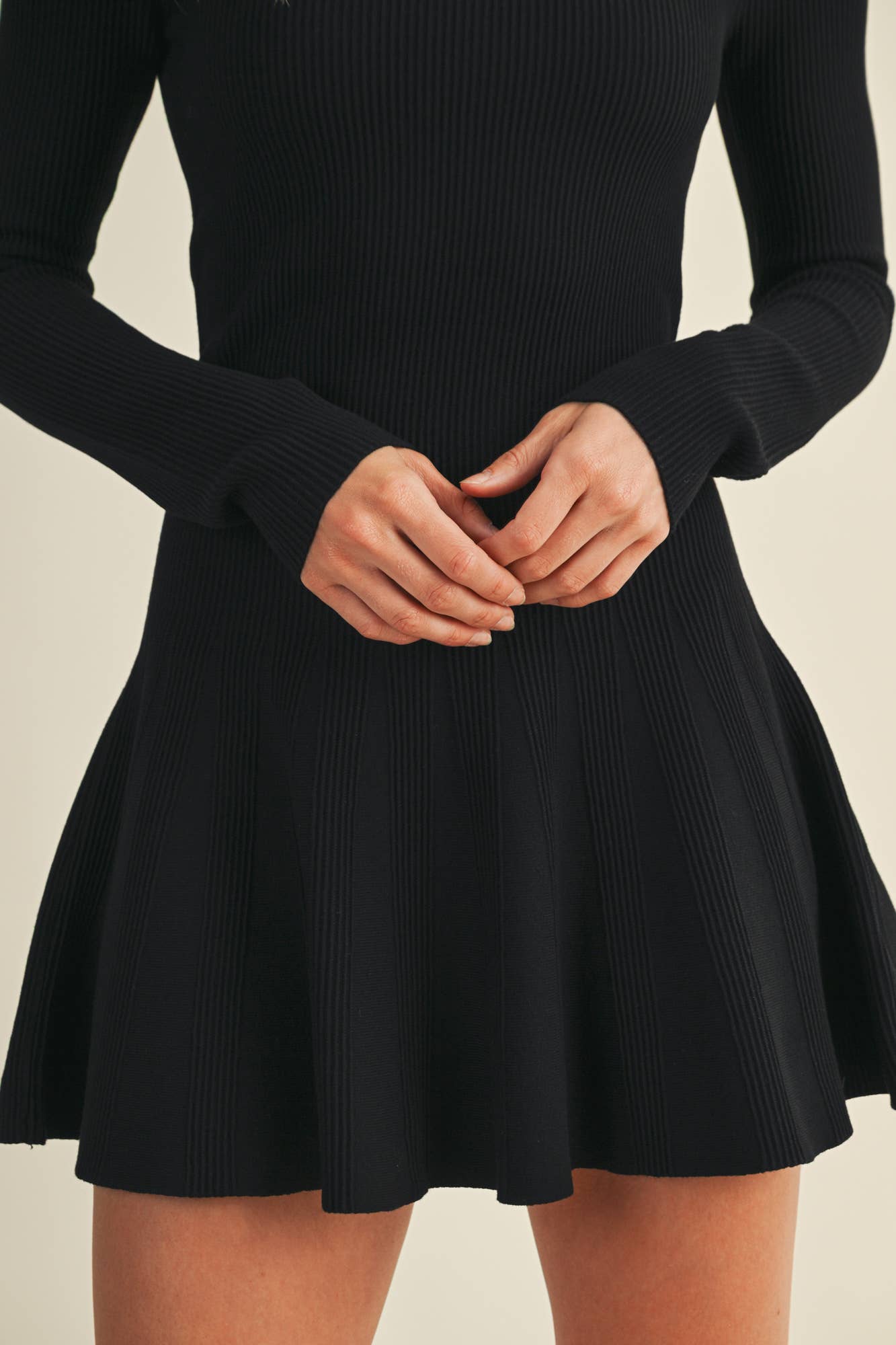 Pleated Sweater Dress