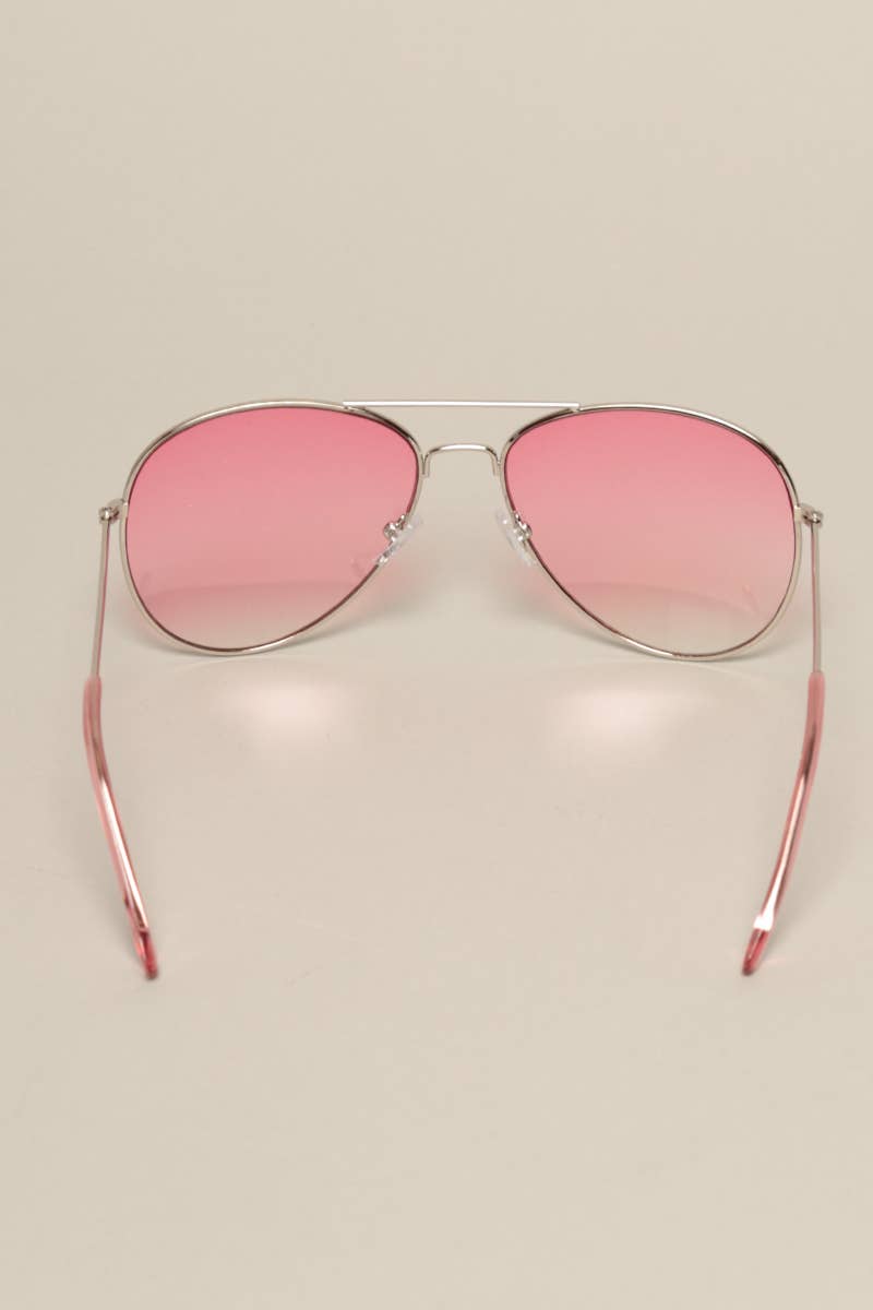 Tinted Lenses Metal Frame Aviator Sunglasses