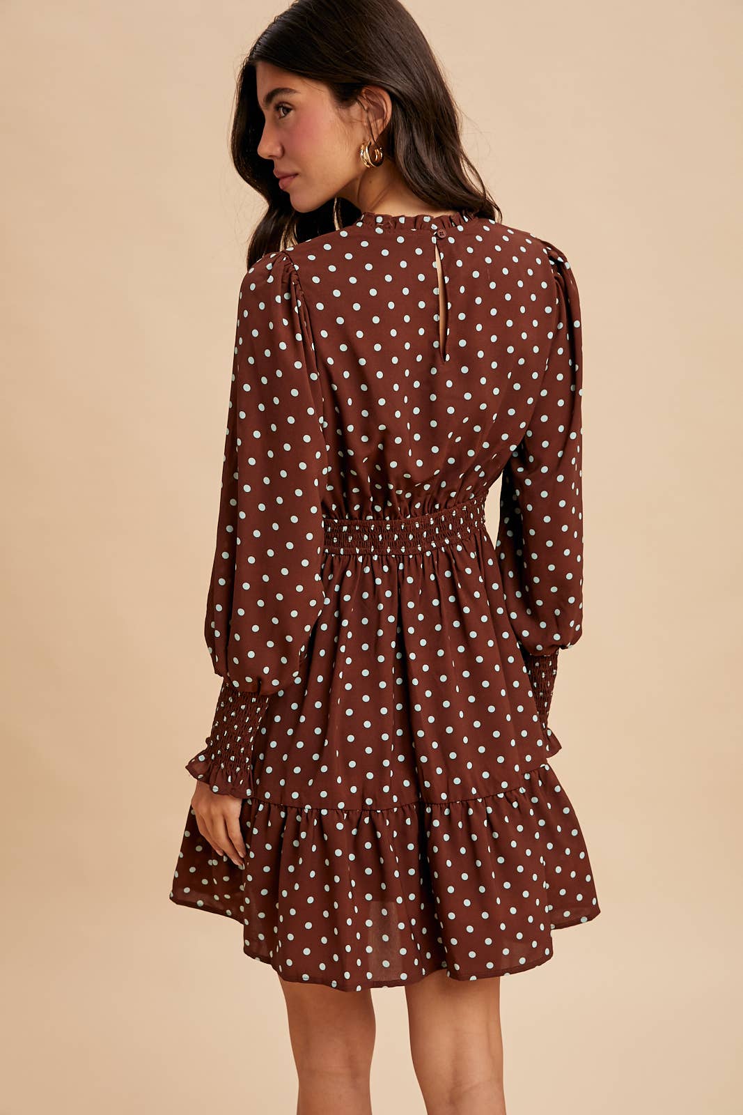 Polka Dot Ruffled Mini Dress