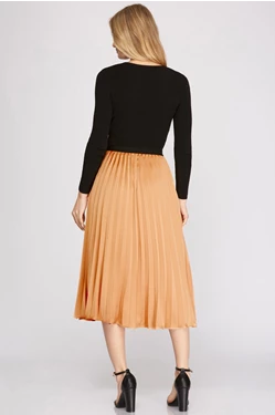 Pleated Champagne Skirt