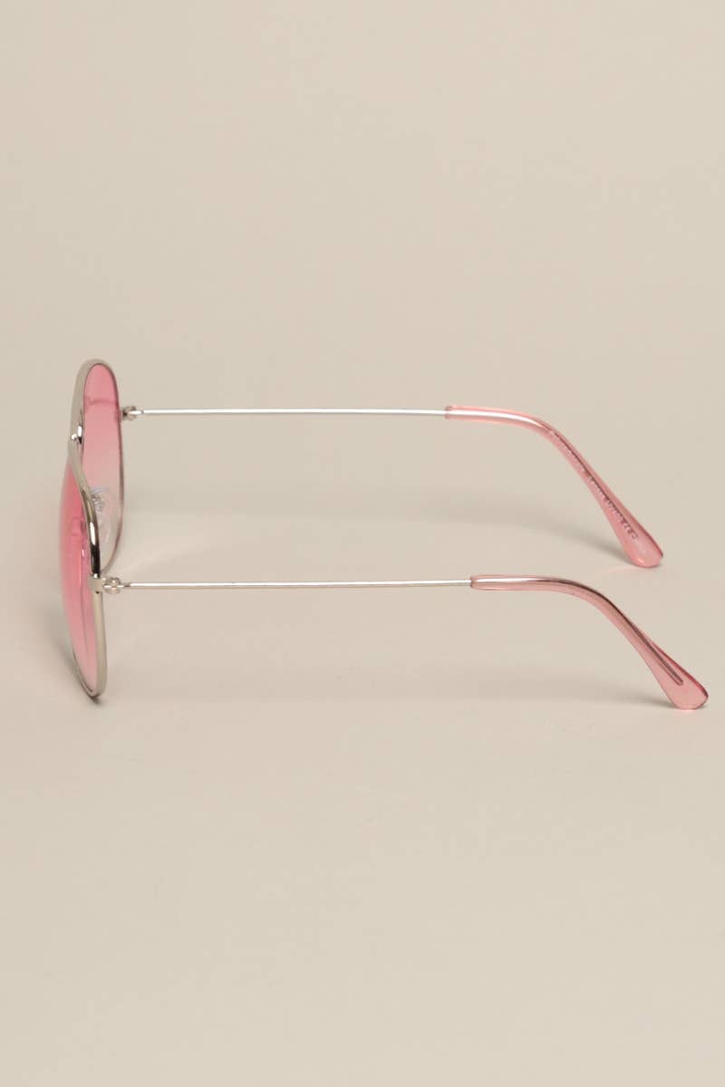 Tinted Lenses Metal Frame Aviator Sunglasses