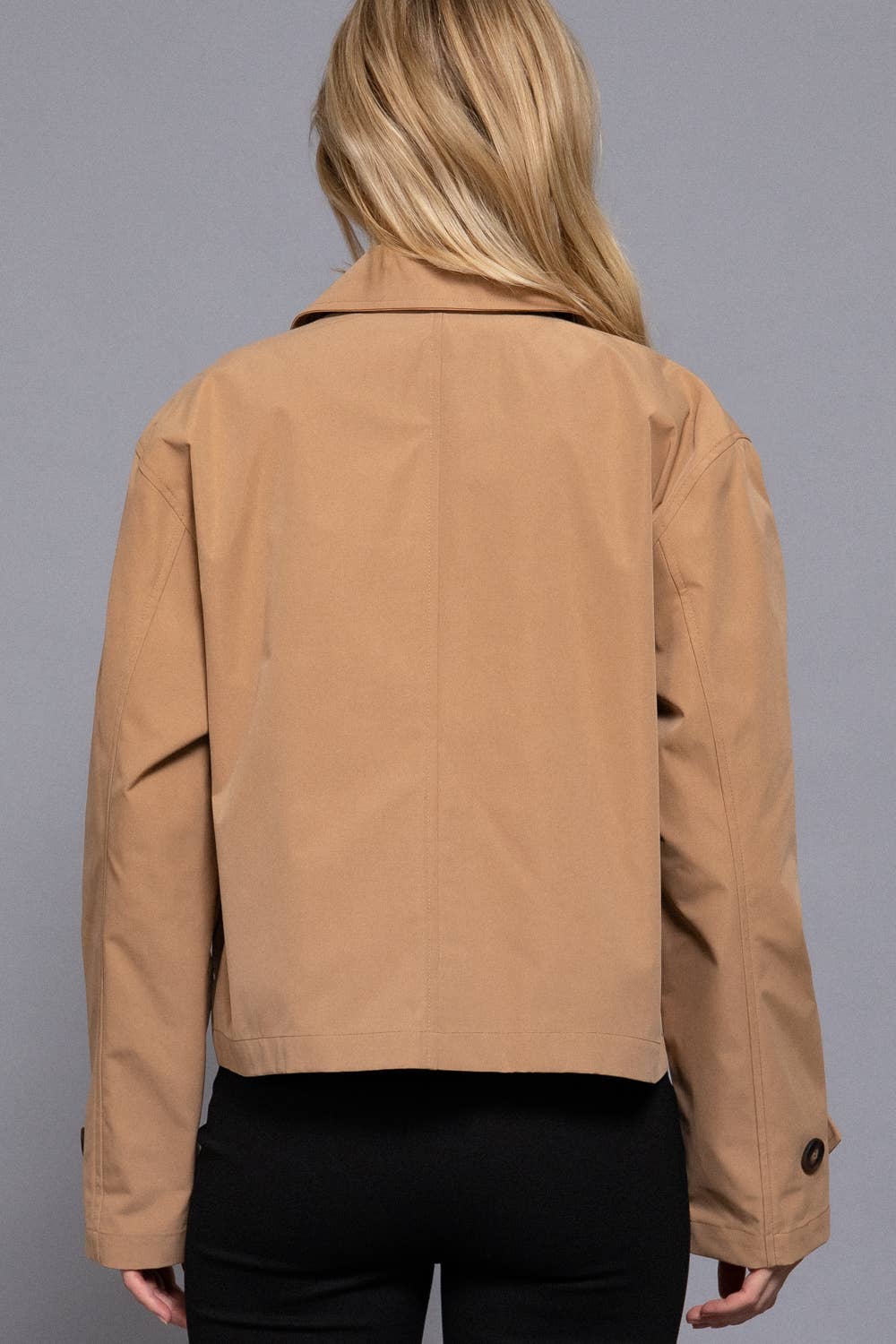 Crop Trench Coat Black or Khaki