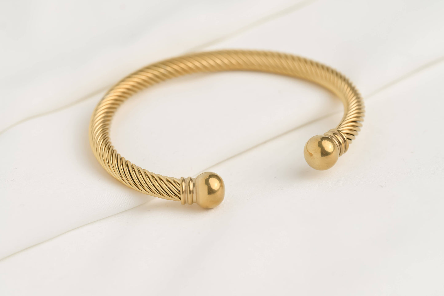 Gold Cuff Bracelet - Waterproof Bold Cuffs - Bangle Bracelet