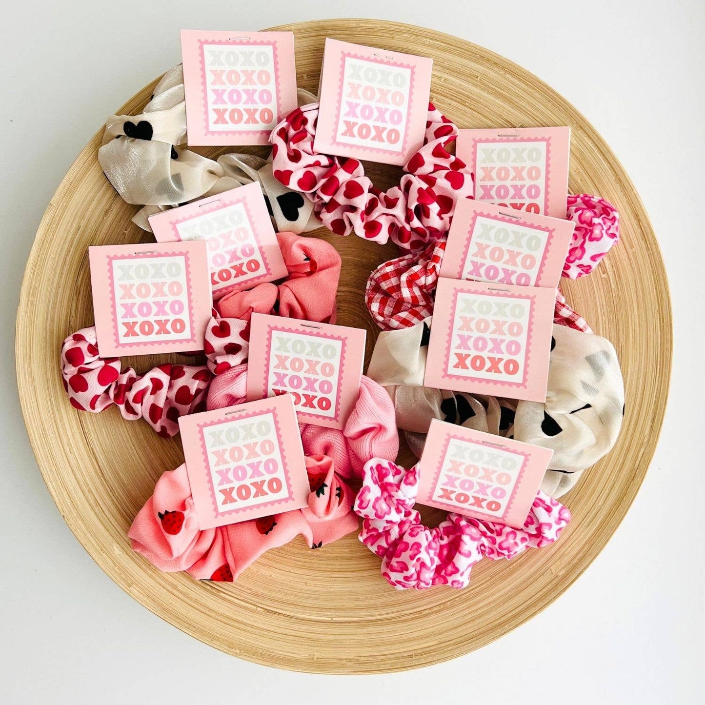 Valentines Scrunchies | Heart Thank You Gifts | Galentine XO