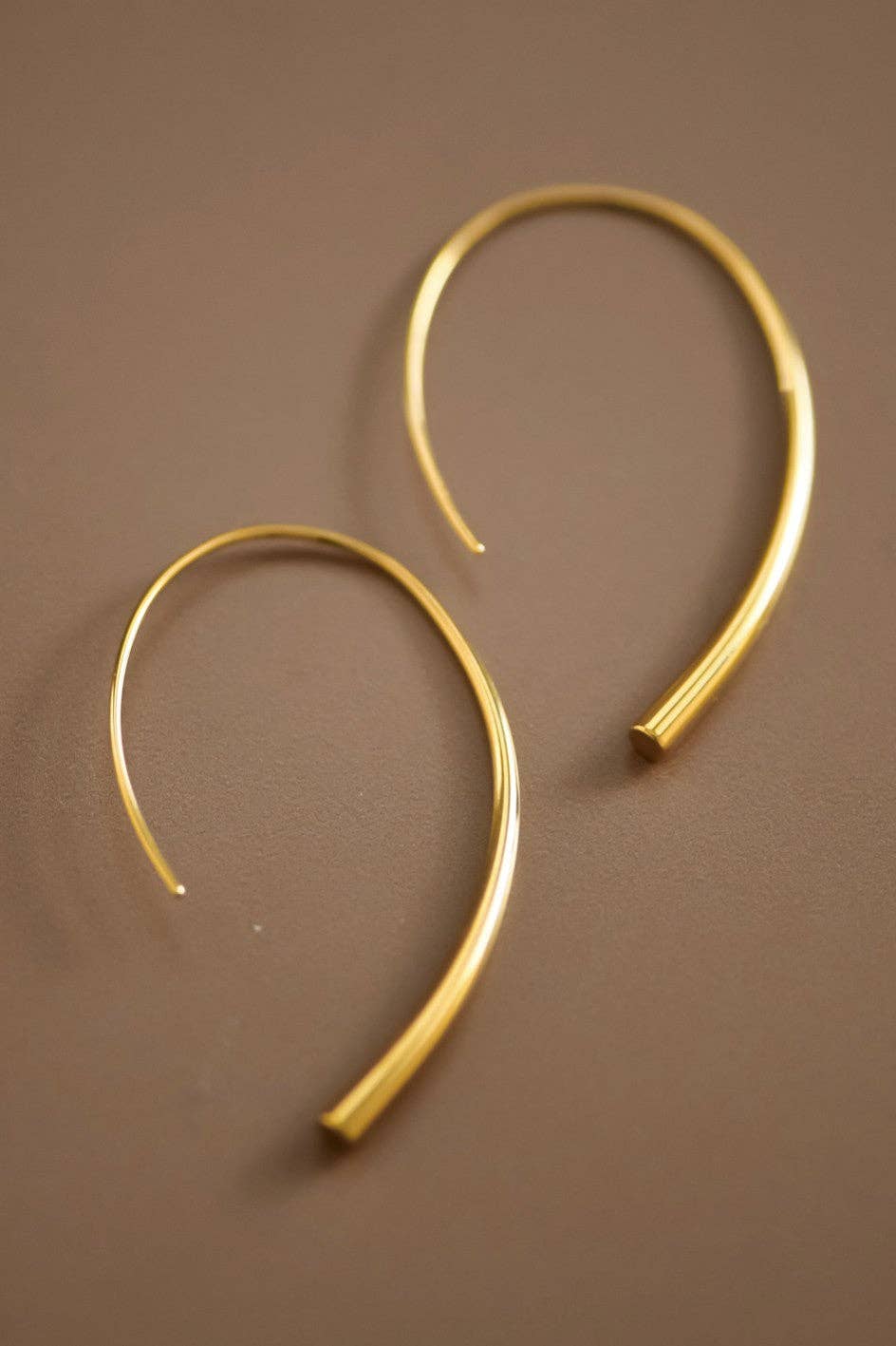 18K Gold PVD Plated Waterproof Stainless Steel Hoop Earrings - 7063