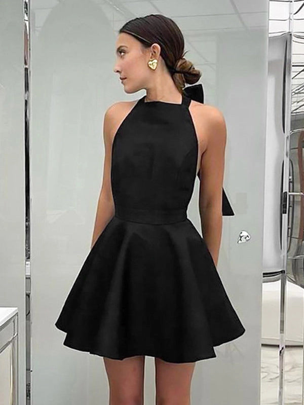 Hailey Halter Tie Back Dress