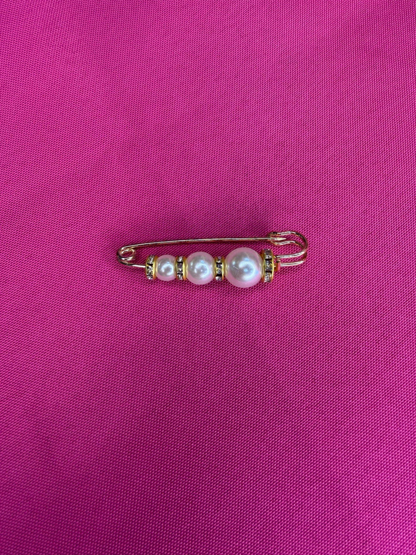 Clothing Pin Pearl Brooch