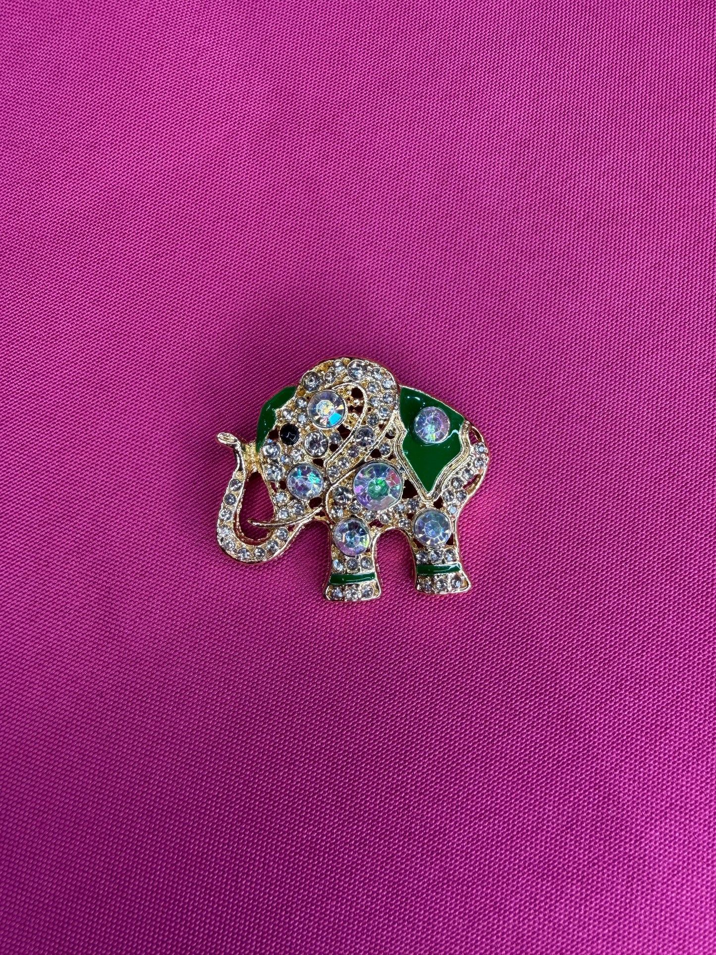 Gold Elephant Brooch