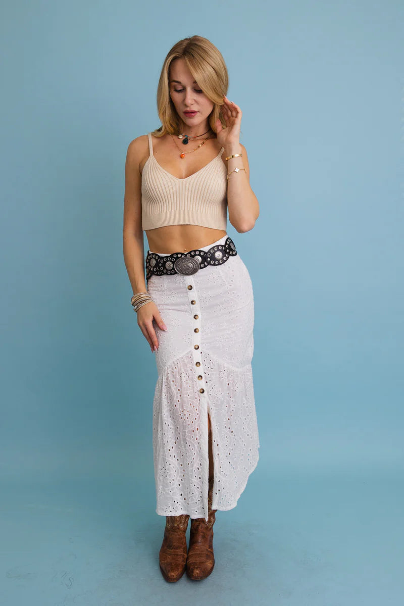 90s Style Eyelet Belt - Black