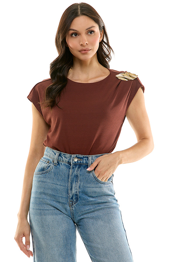Embellished Knit Top