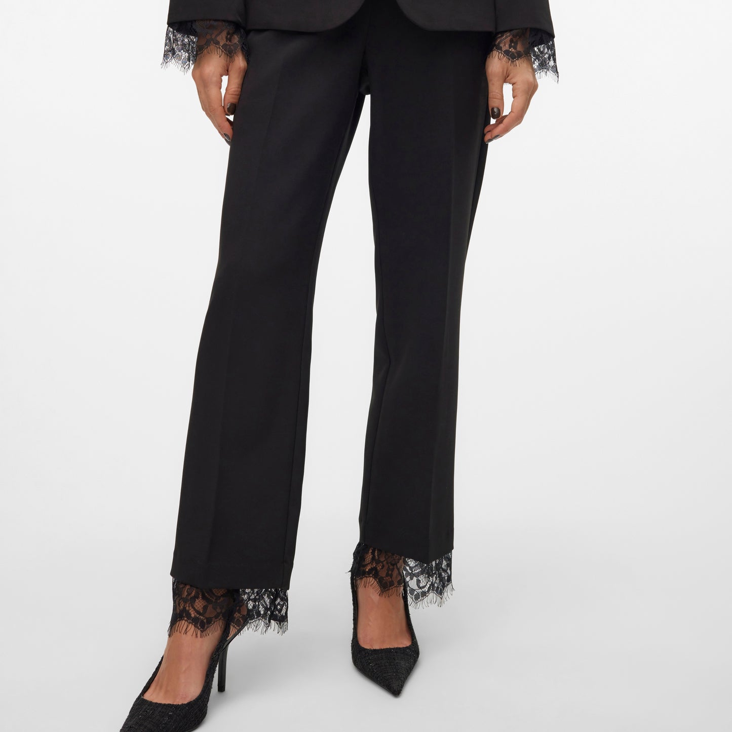 Elegant Lace Straight Leg Pants