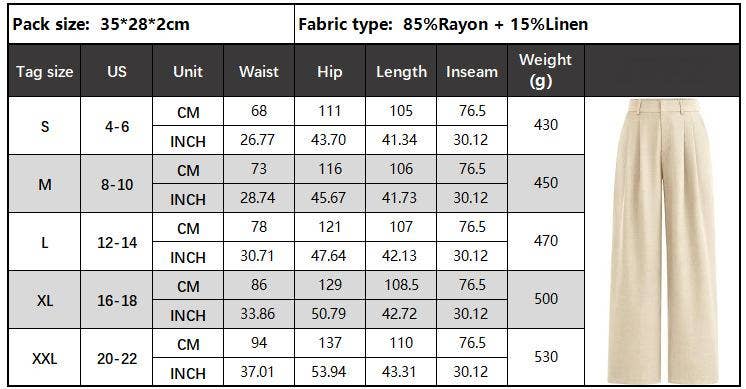 High Waist Wide Leg Trousers