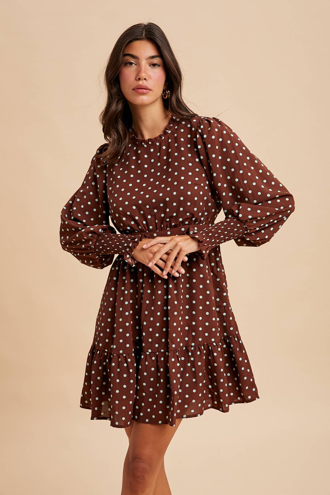 Polka Dot Ruffled Mini Dress