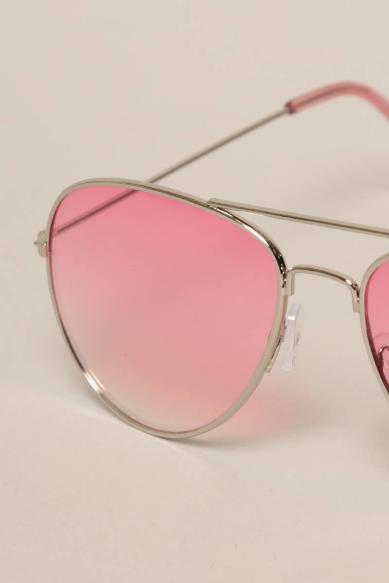 Tinted Lenses Metal Frame Aviator Sunglasses