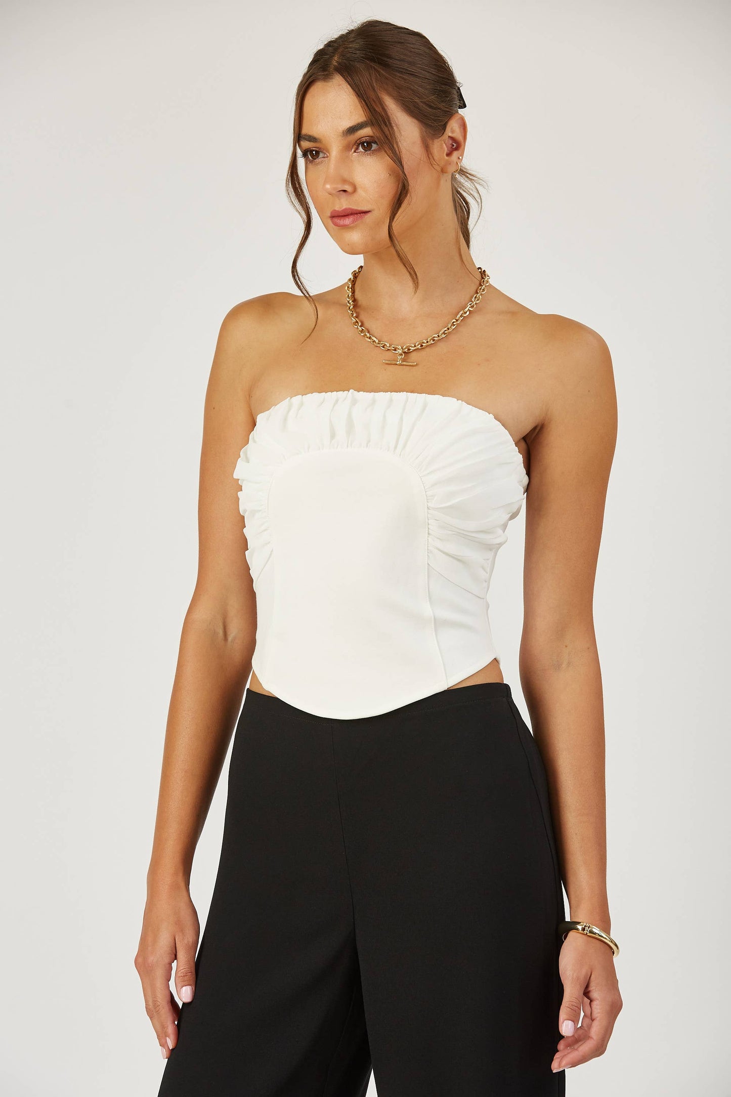 Jenny Strapless Ruching Top
