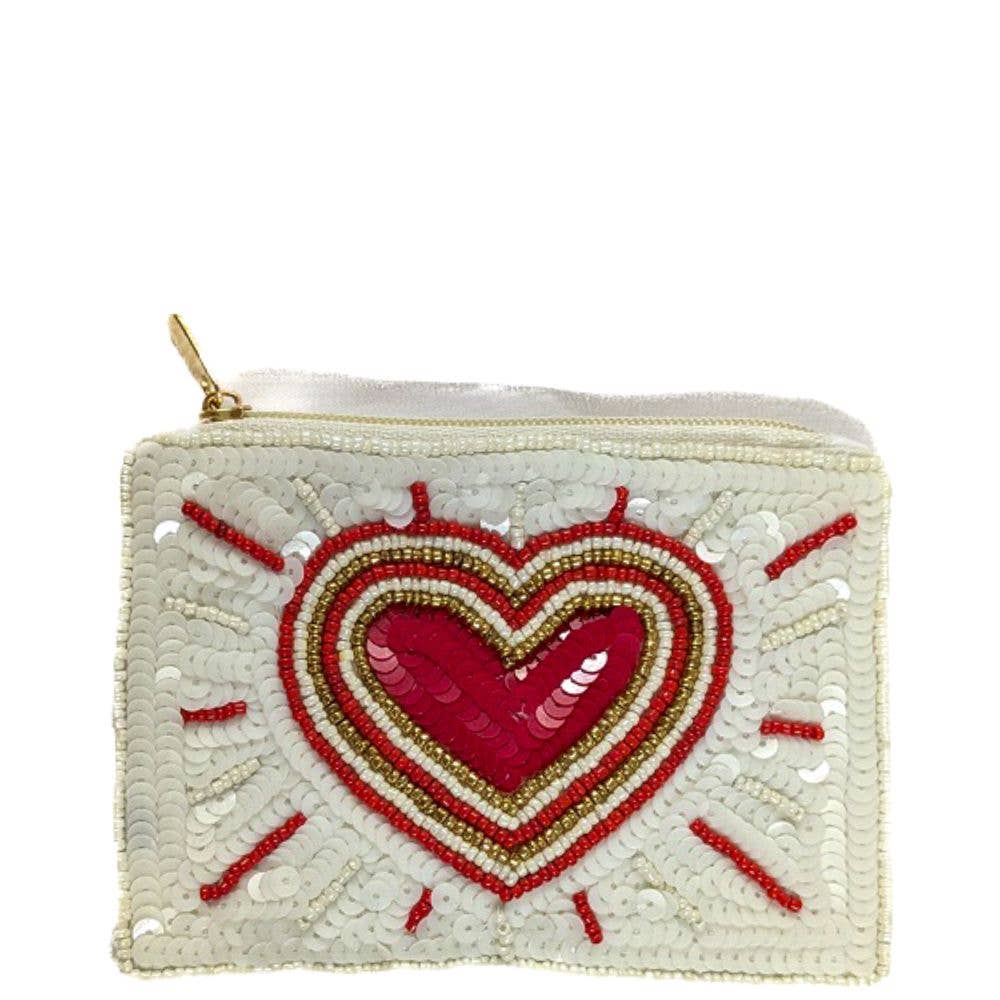 Heart Sequins Coin Purse