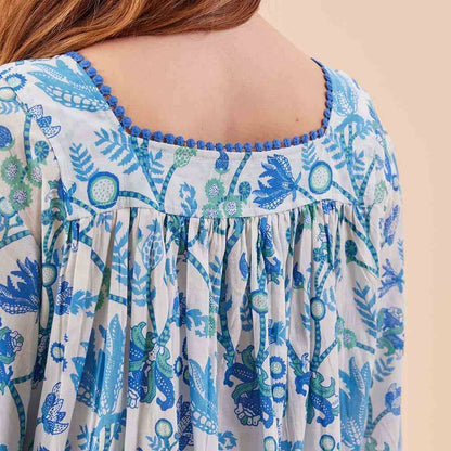 Gemma Ocean Bell Sleeve Dress