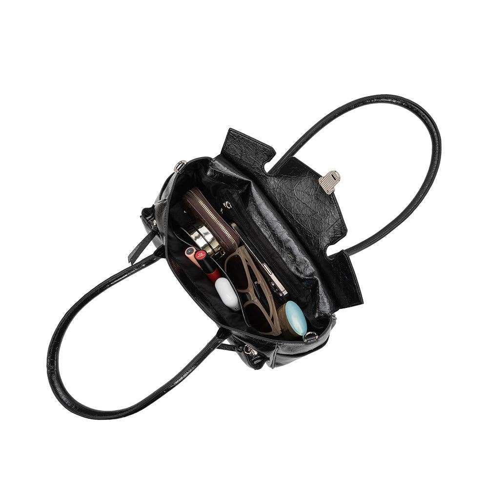 Ruthie Olive Recycled Vegan Leather Shoulder Bag