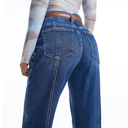 Bayeas Super High Rise Wide Leg Jeans (Finished Hem,Slit)