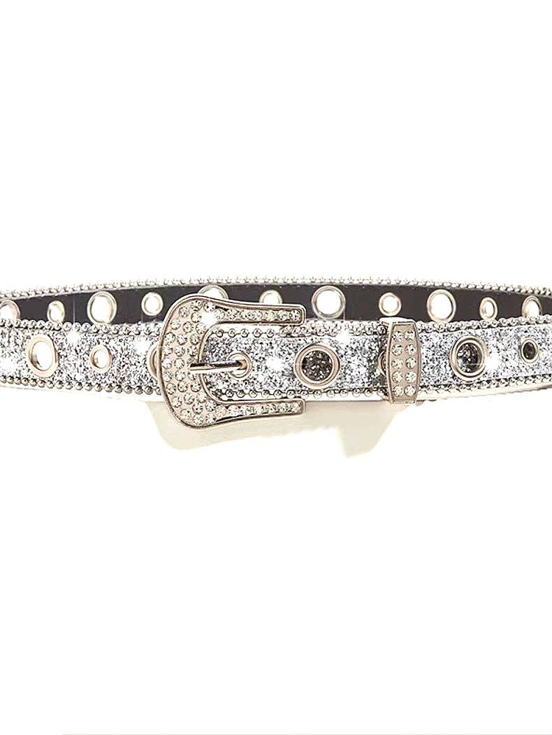 Vintage Rhinestone Shiny Punk Belt DPWB0325