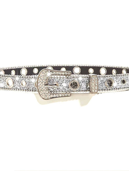 Vintage Rhinestone Shiny Punk Belt DPWB0325