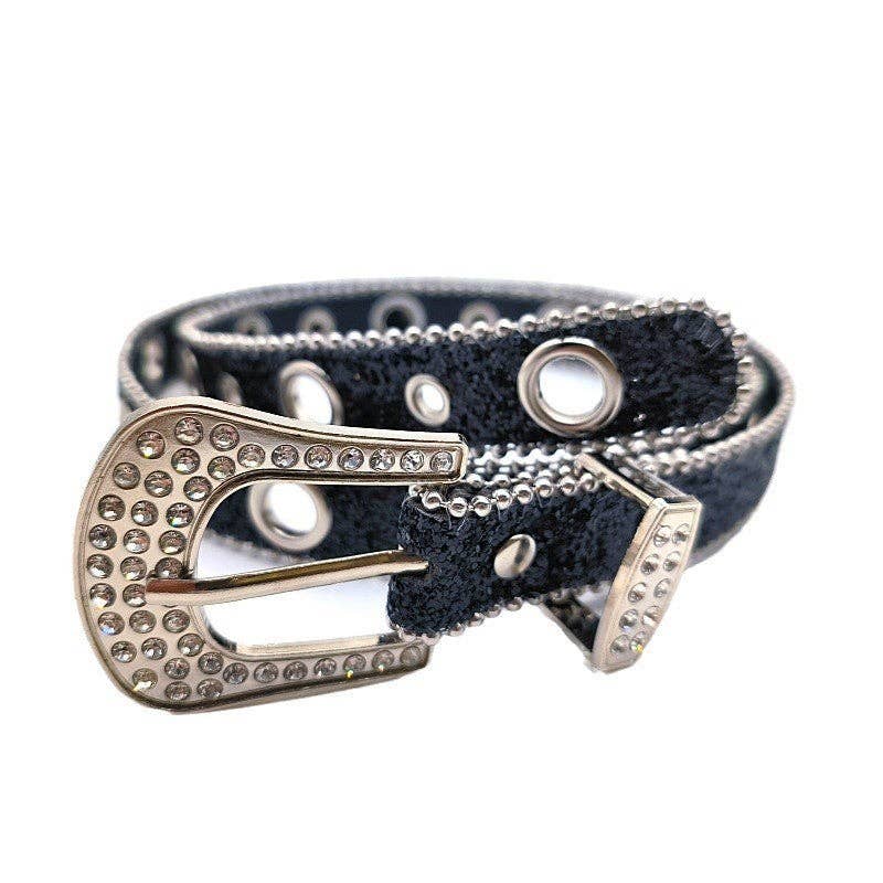 Vintage Rhinestone Shiny Punk Belt DPWB0325