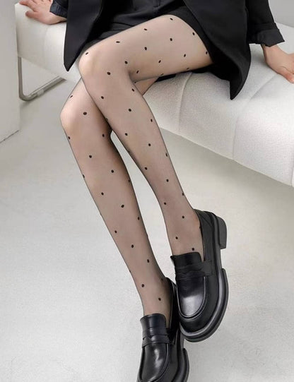Ladies Dot Knit Stockings