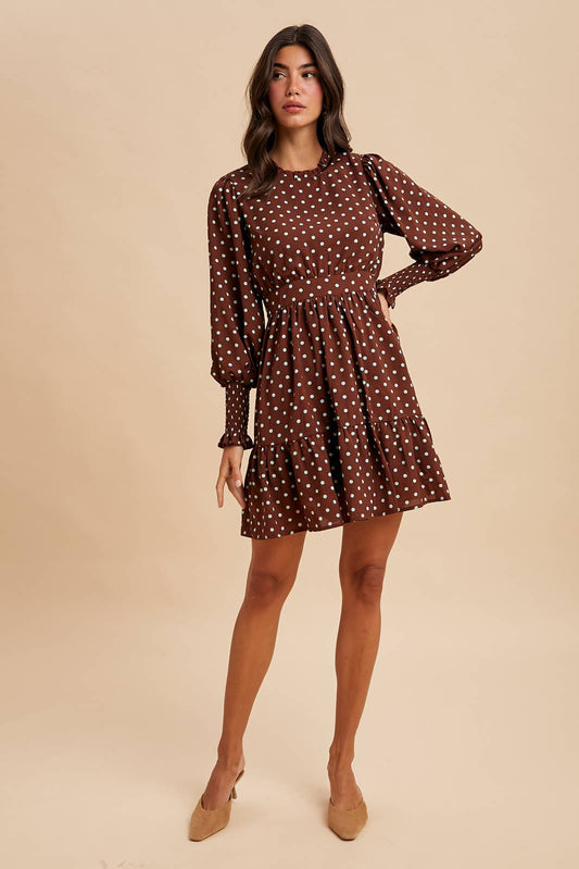 Polka Dot Ruffled Mini Dress