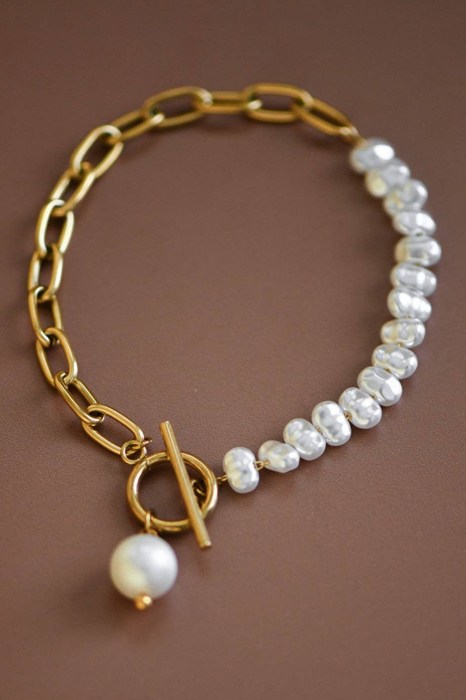 18K Gold Plated Waterproof Stainless Steel Chain Bracelet - 7072