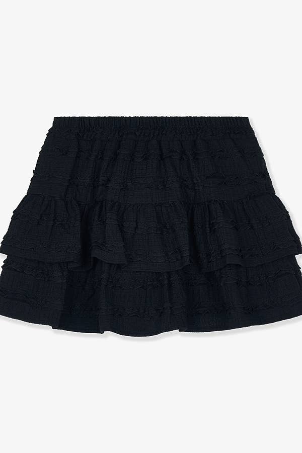 Layered in Lace Mini Skirt in Black