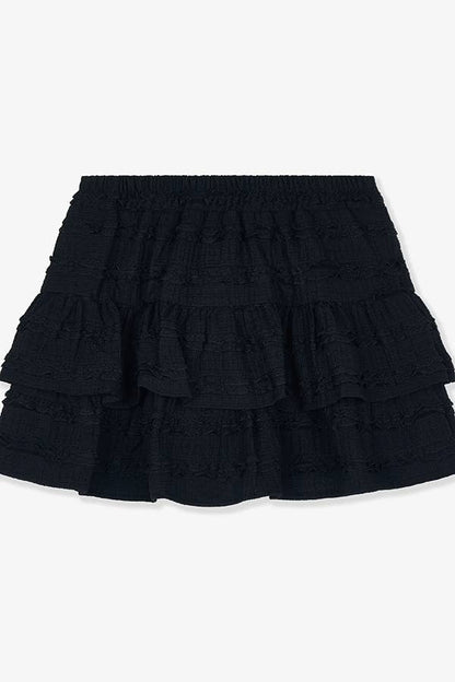 Layered in Lace Mini Skirt in Black