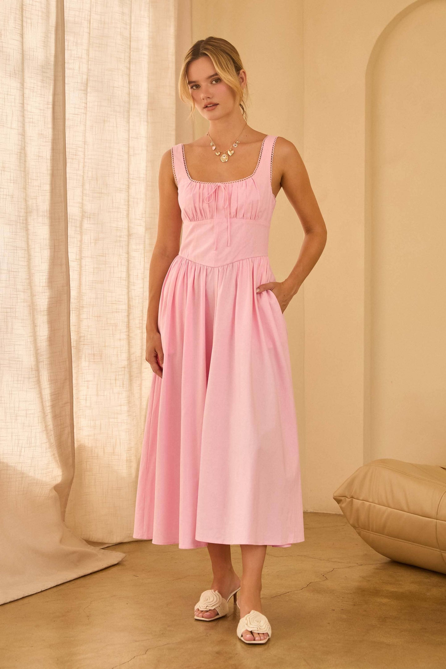 Princess Pink Midi Dress