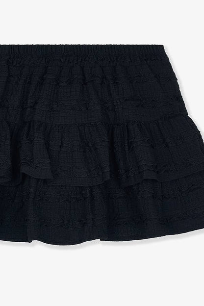 Layered in Lace Mini Skirt in Black