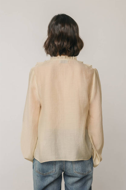 Ruffled V Neck Blouse