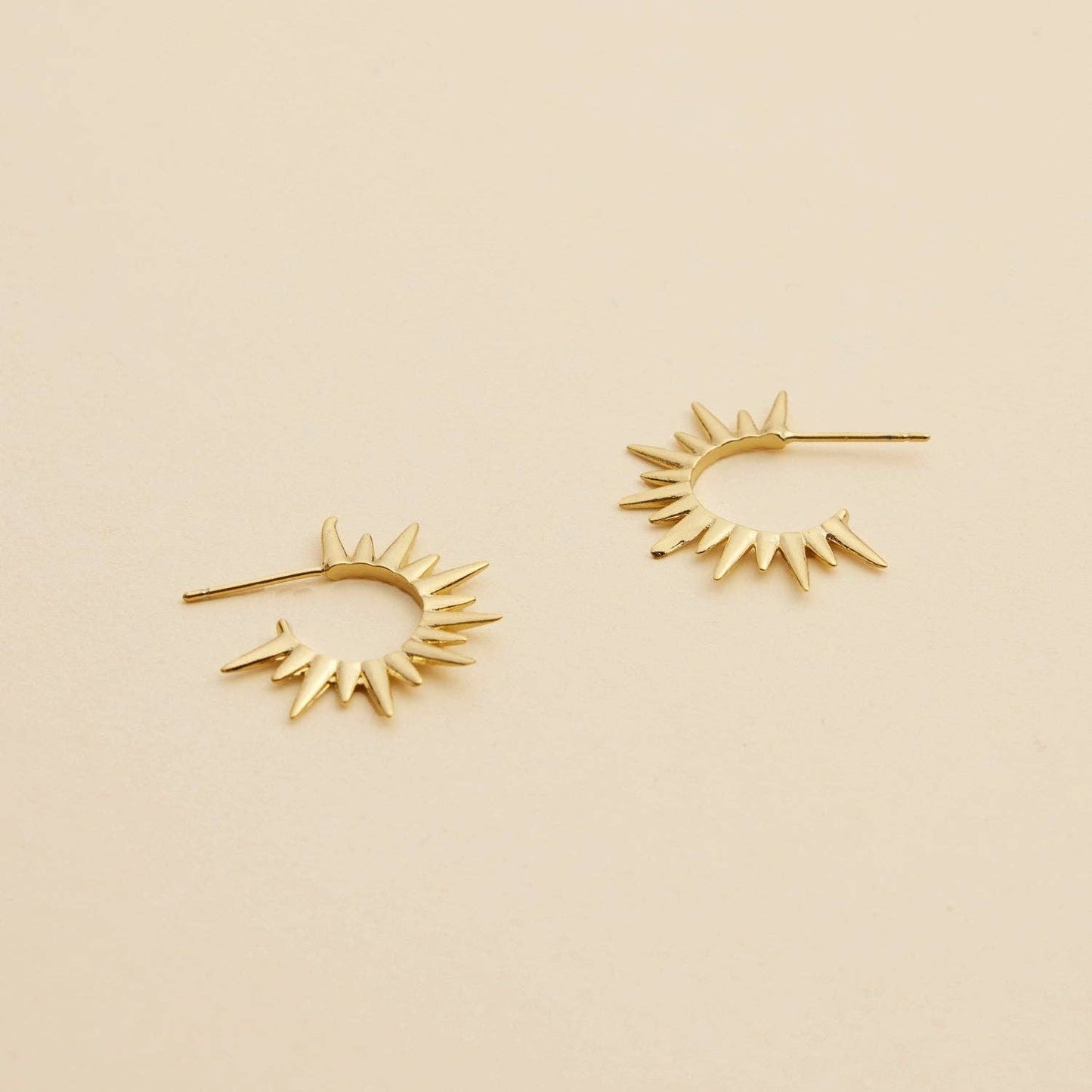 Elegant Sun Gold-Dipped Hoop Earrings