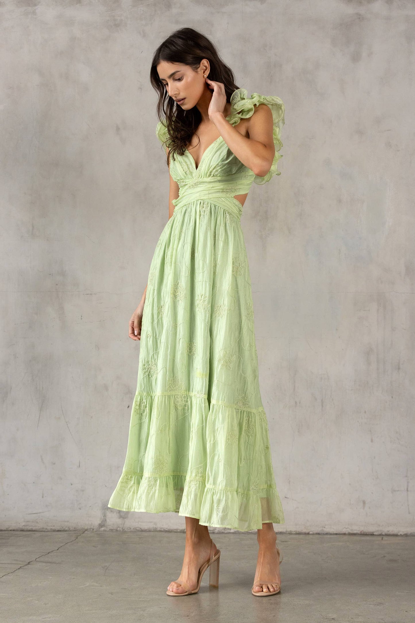 Embroidered Maxi Dress