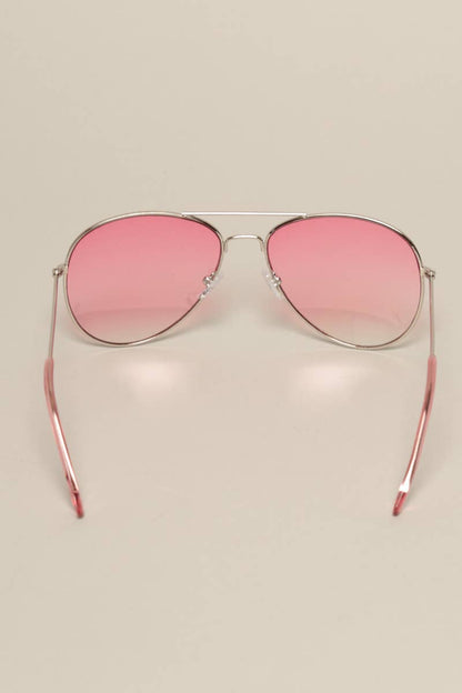 Tinted Lenses Metal Frame Aviator Sunglasses
