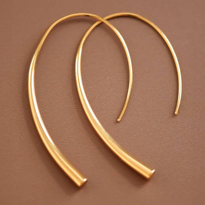18K Gold PVD Plated Waterproof Stainless Steel Hoop Earrings - 7063