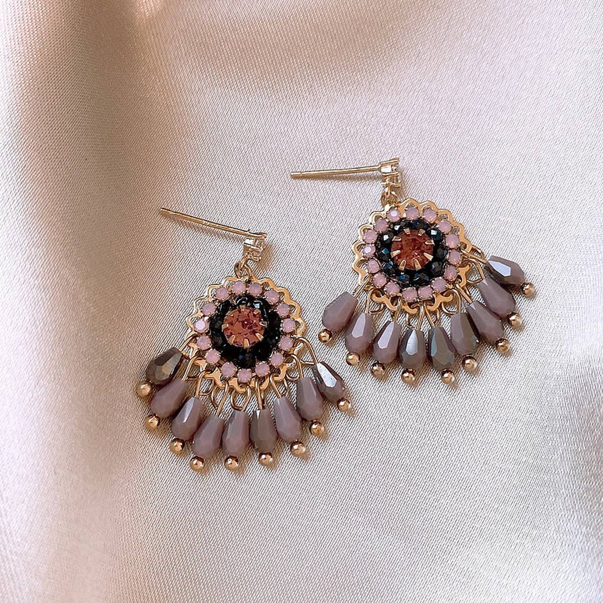 Flower Fashion Tassel Earrings