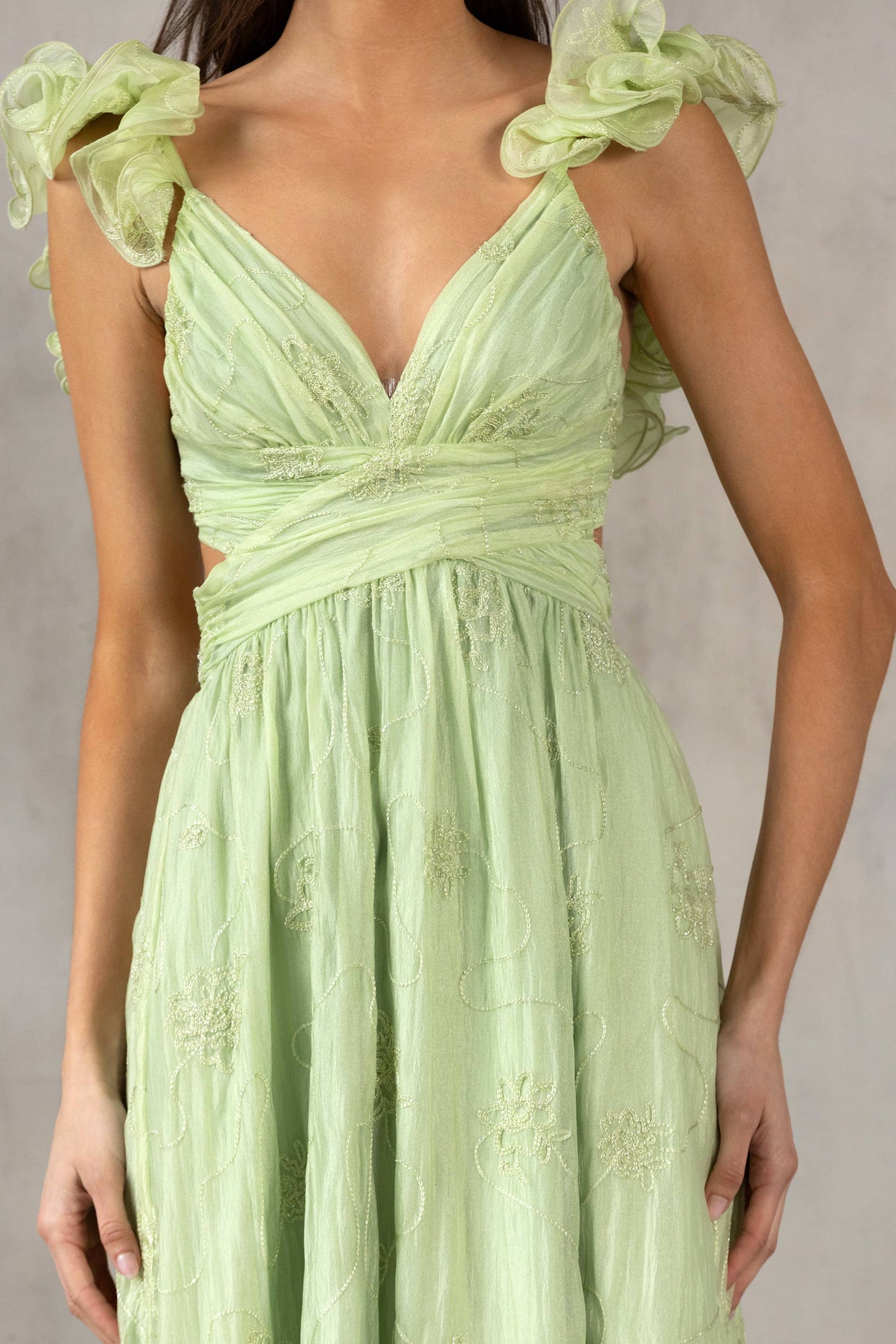 Embroidered Maxi Dress