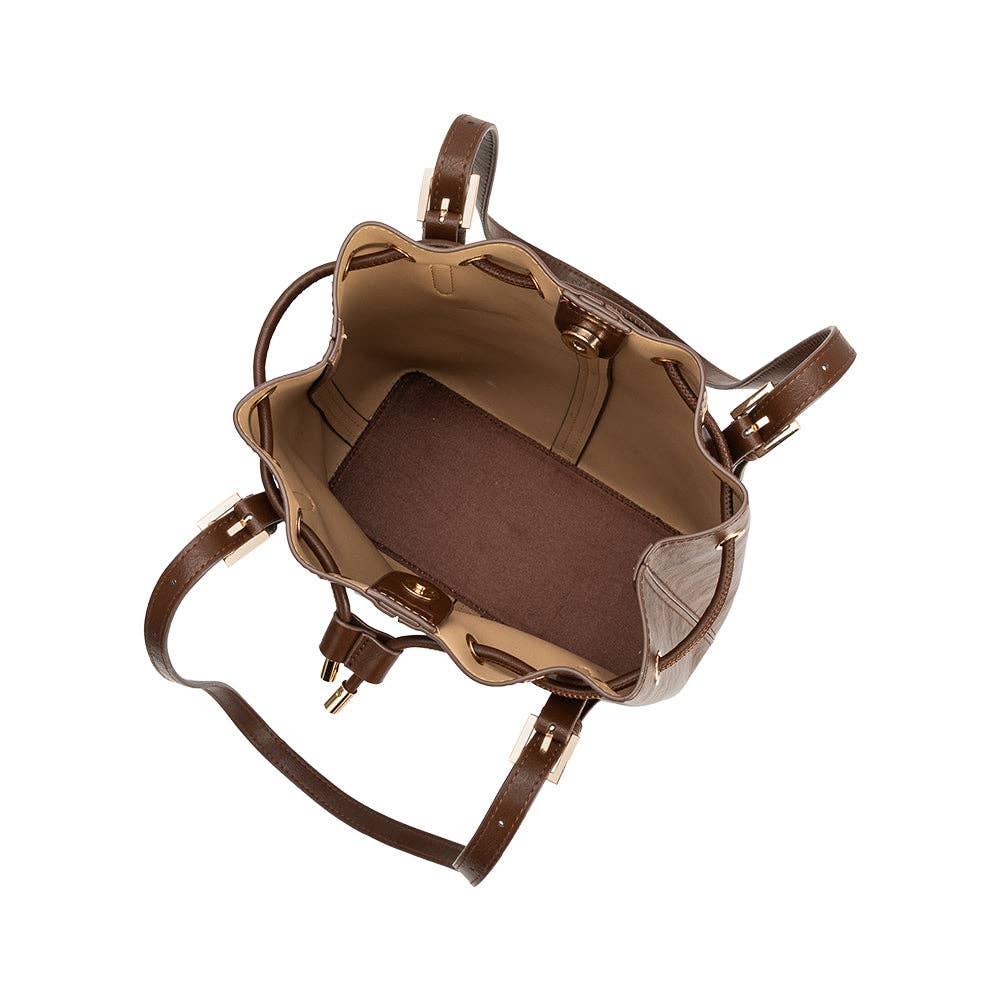 Sally Espresso Recycled Vegan Shoulder Bag