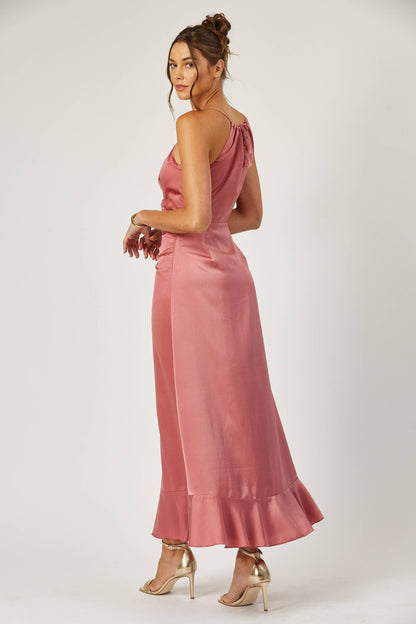 Arya cinched front halter dress