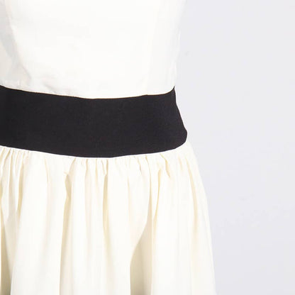 Natalia Striped Bow Elegant Dress (also available to rent)