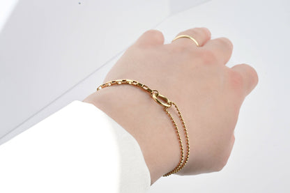 Circle Link Bracelet, Waterproof Mixed Chain Bracelet