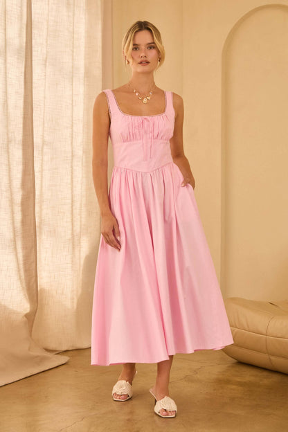 Princess Pink Midi Dress
