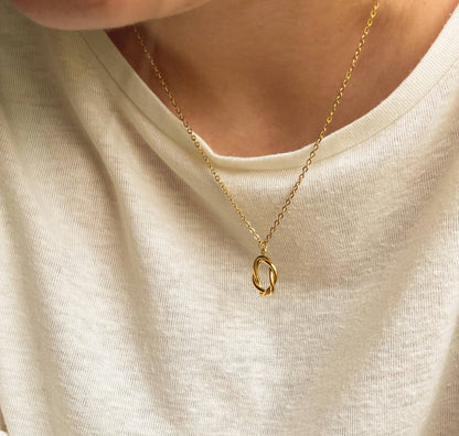 Twisted Circle Necklace - Vintage Style Ring Necklace