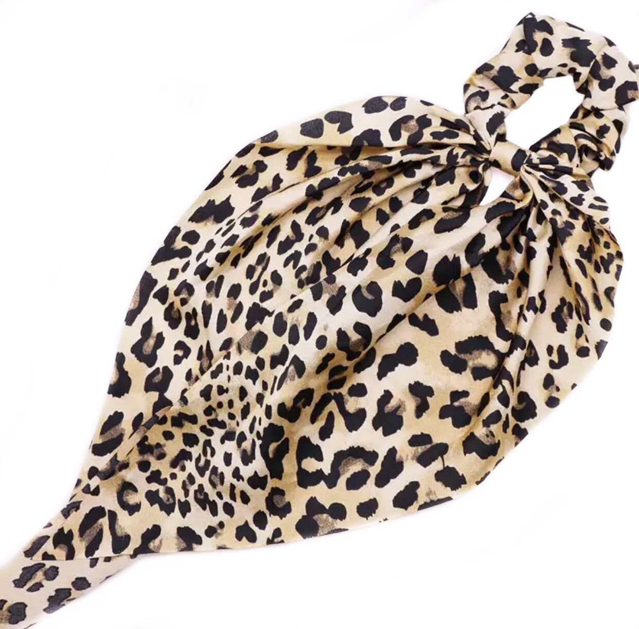 Leopard Cheetah Animal Long Scarf Scrunchies