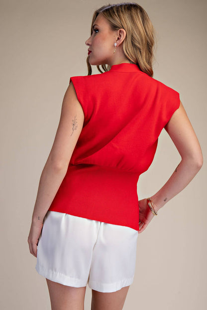 Sleeveless V-Neck Knit Vest